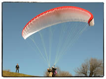 Take off tandem paragliding